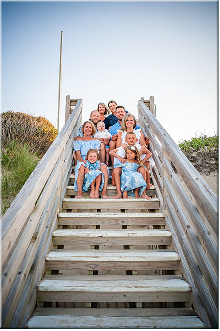 Fun family portrait session in Corolla, North Carolina on vacation in the Outer Banks